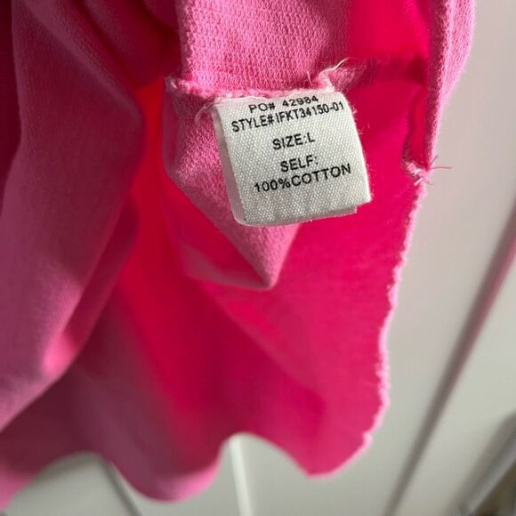 Fantastic Fawn Pink Oversized Raw hem Top Pleated‎ NWT large - Picture 8 of 13